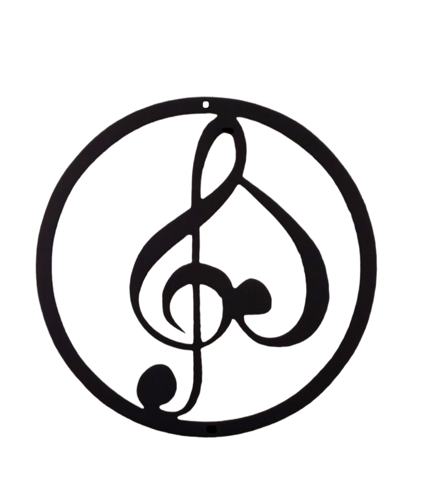 Muzieknoot met hart nr. 2 (zwart)