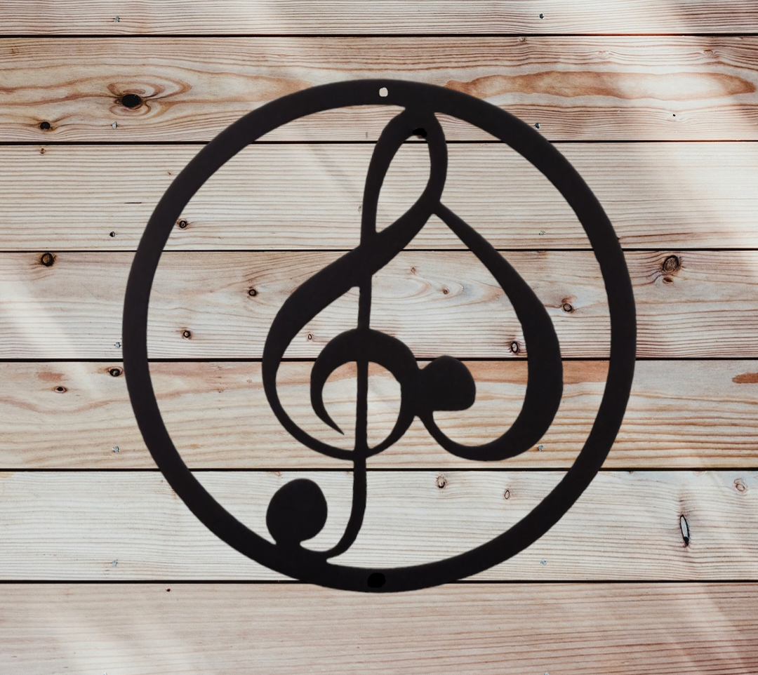 Muzieknoot met hart nr. 2 (zwart) - Afbeelding 2