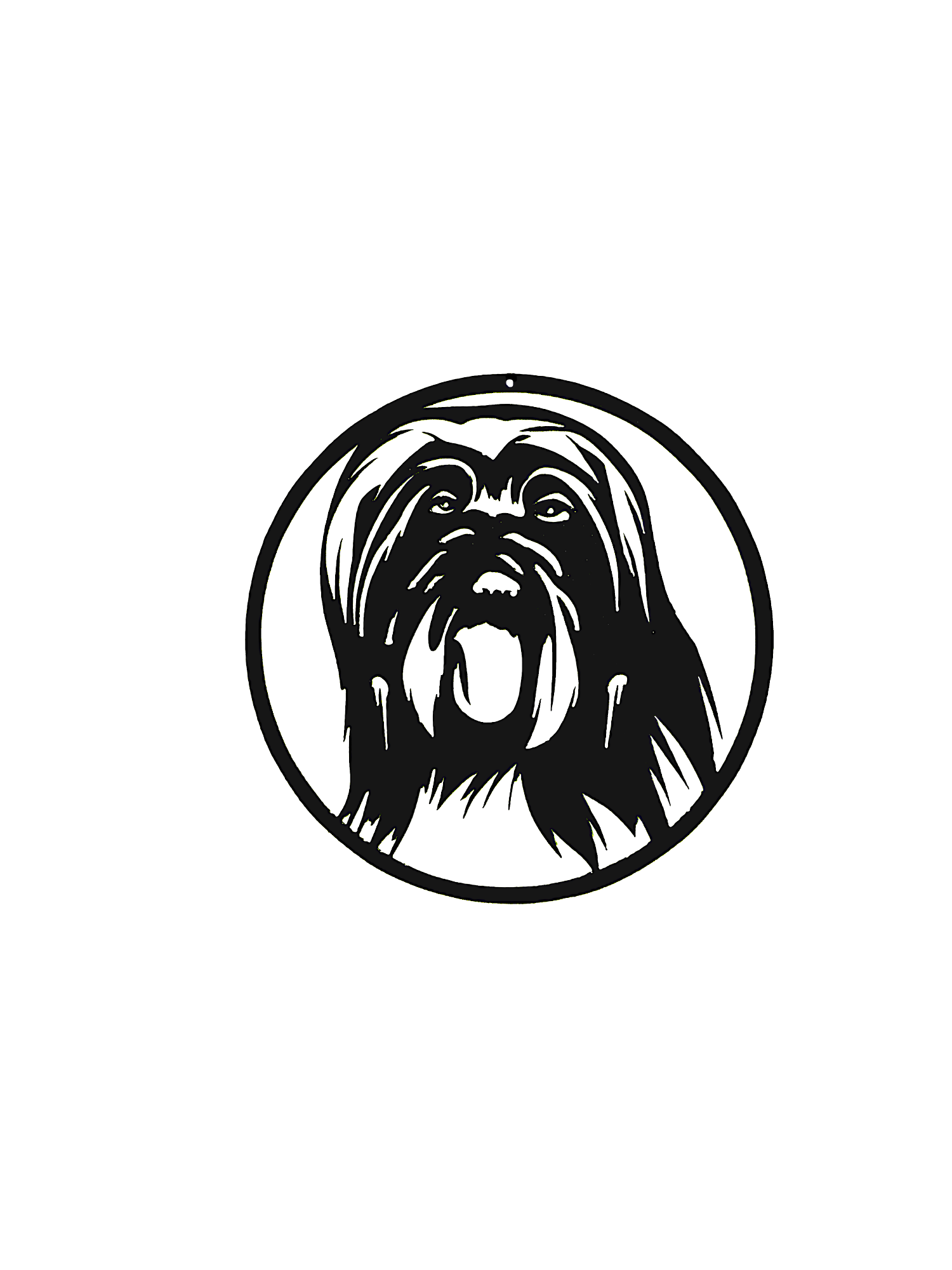 Bearded collie (zwart)