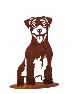 Metalen langharige Jackrussel tuindecoratie voor tuin of op balkon
