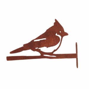 Metalen kuifmees tuindecoratie voor tuin of schutting
