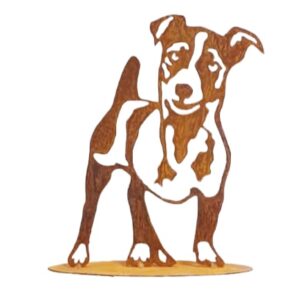 Metalen Jackrussel tuindecoratie voor tuin of op balkon
