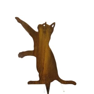 Metalen kat tuindecoratie voor tuin