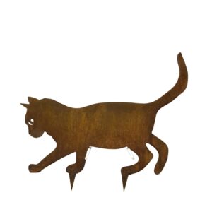 Metalen kat tuindecoratie voor tuin
