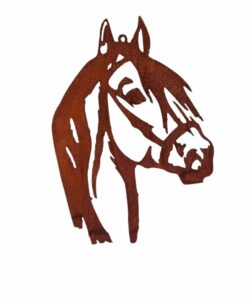 Metalen paard tuindecoratie voor tuin of schutting