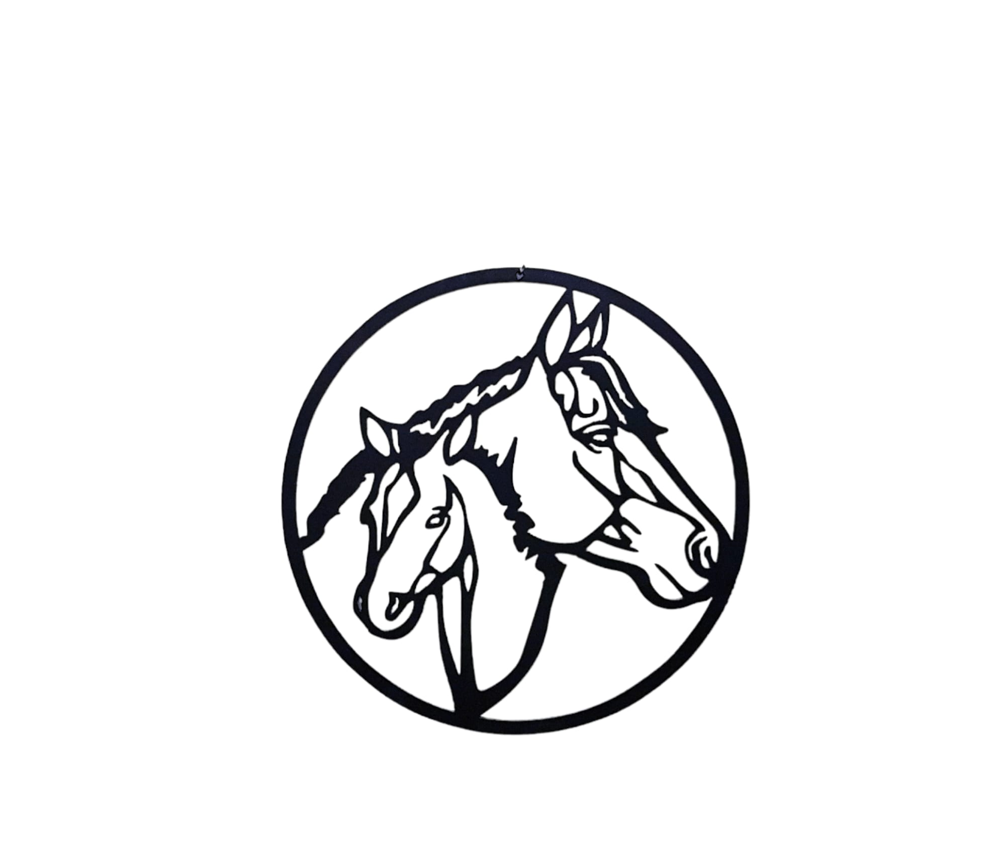 Paarden hoofden (zwart)