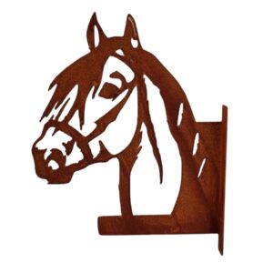 Metalen paard tuindecoratie voor tuin of schutting