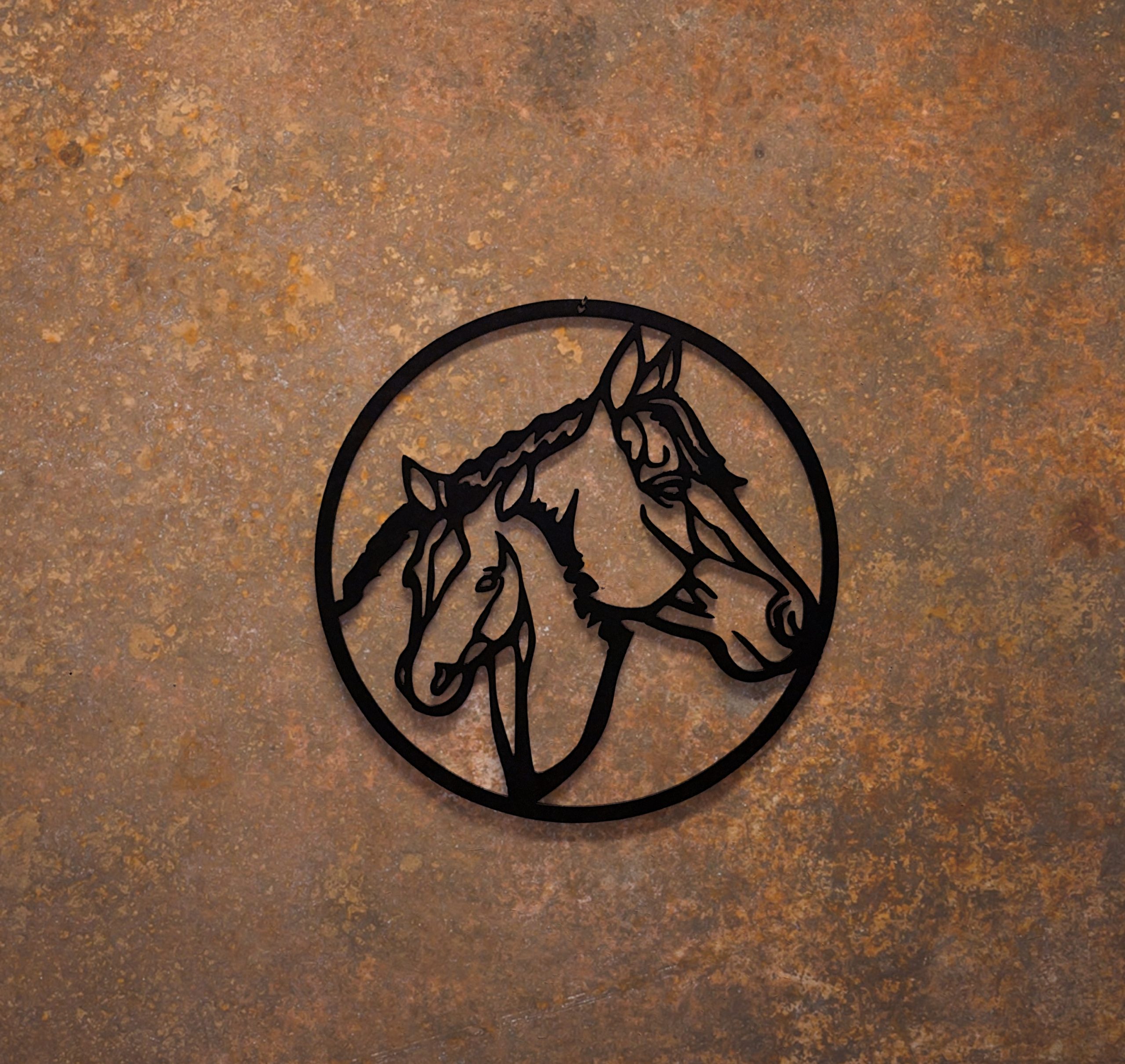 Paarden hoofden (zwart) - Afbeelding 3