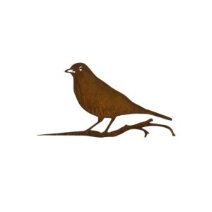 Metalen merel tuindecoratie voor tuin of boom