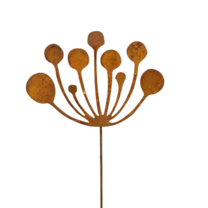Metalen bloem op stang tuindecoratie voor tuin