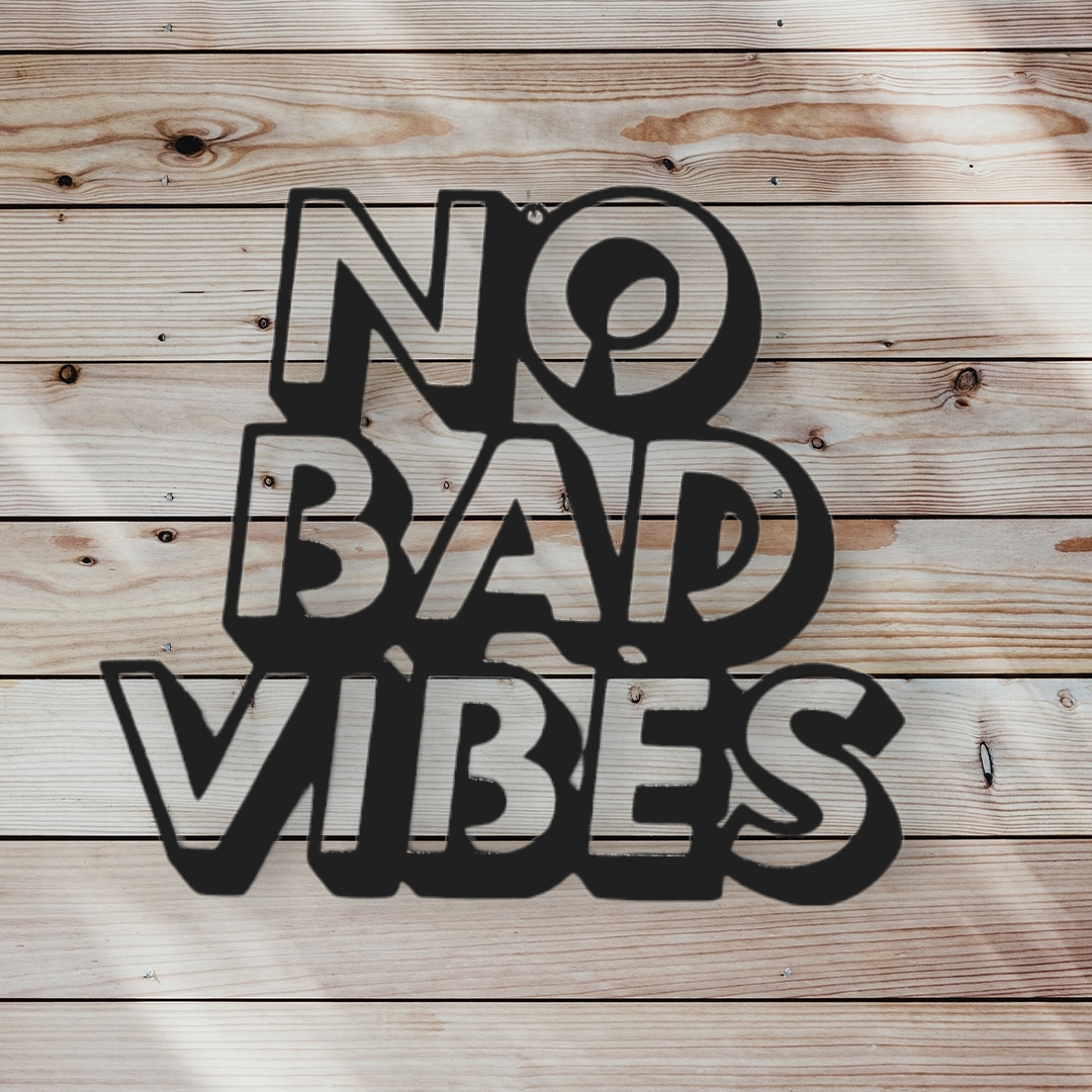 No bad vibes (zwart) - Afbeelding 3