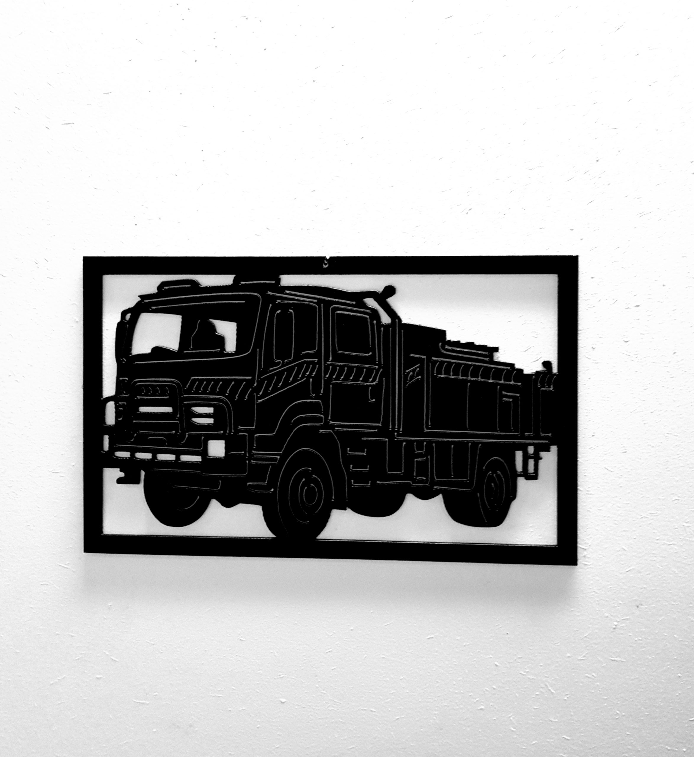 Brandweer auto (zwart)