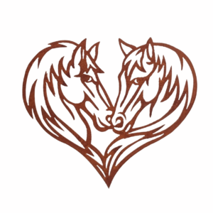 Metalen paarden tuindecoratie voor tuin of schutting