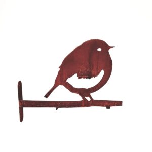 Metalen roodborst tuindecoratie voor tuin of schutting