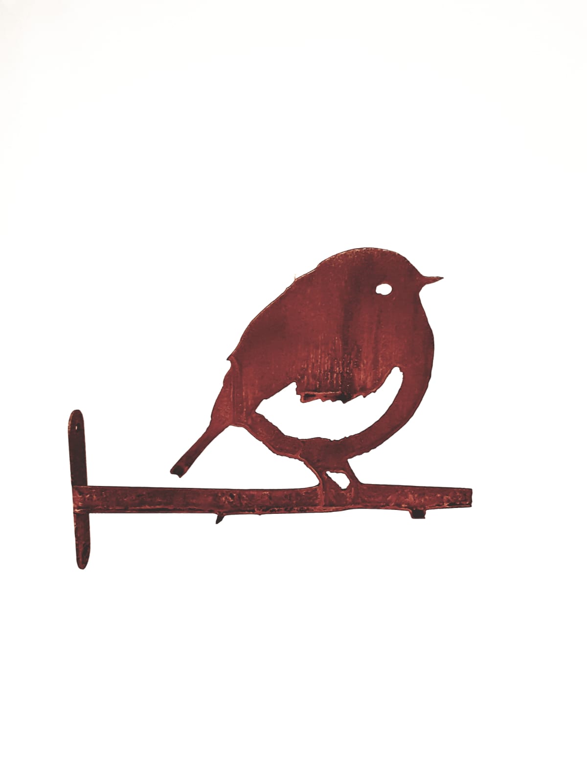 Metalen roodborst tuindecoratie voor tuin of schutting