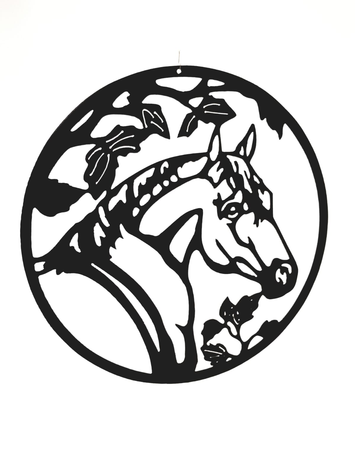 Paard, Metalen paarden hoofd, Decoratie