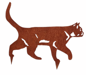 metalen decoratie kat tuin