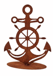 metalen decoratie anker tuin