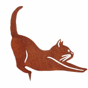 metalen decoratie kat tuin