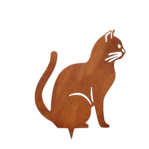 metalen decoratie kat tuin