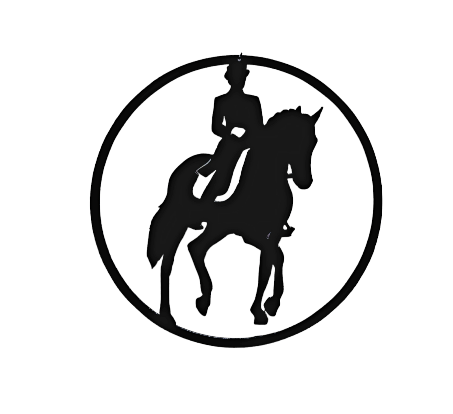 Dressuur ruiter (zwart)