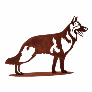 metalen decoratie hond tuin herdershond