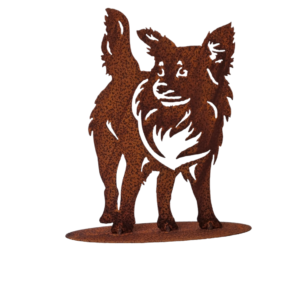 metalen decoratie hond tuin chihuahua