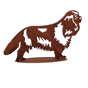 metalen decoratie hond tuin king charles