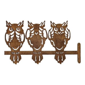 metalen decoratie vogel tuin uilen