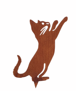 metalen decoratie kat tuin