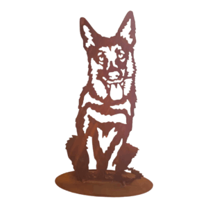 metalen decoratie hond tuin duitse herder
