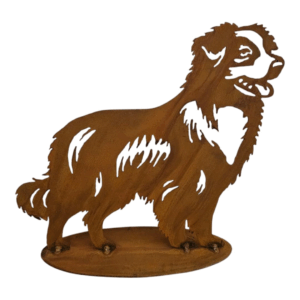 metalen decoratie hond tuin australian shepherd